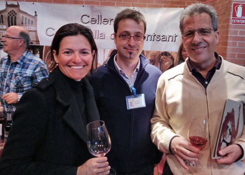 Marta Domènech of Hostal Sport, Rafel Pino of Celler El Masroig and a professor from the Jaume Ciurana enology school