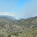 Fire in the village of Porrera